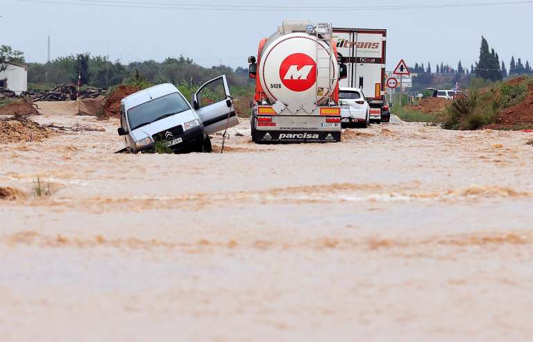 La DANA causa estragos en media España con fuertes precipitaciones