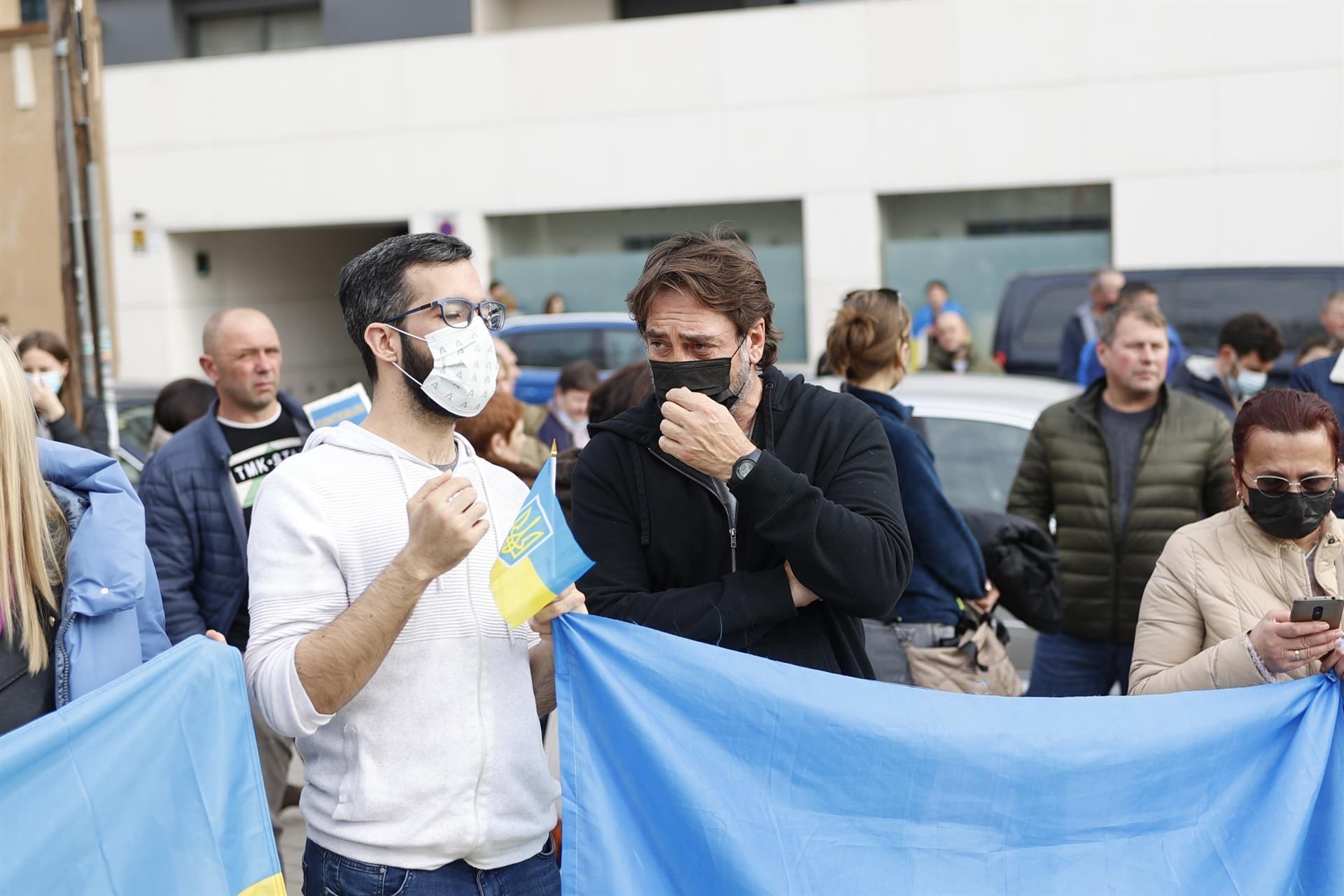 Javier Bardem protesta por la invasión rusa en Ucrania