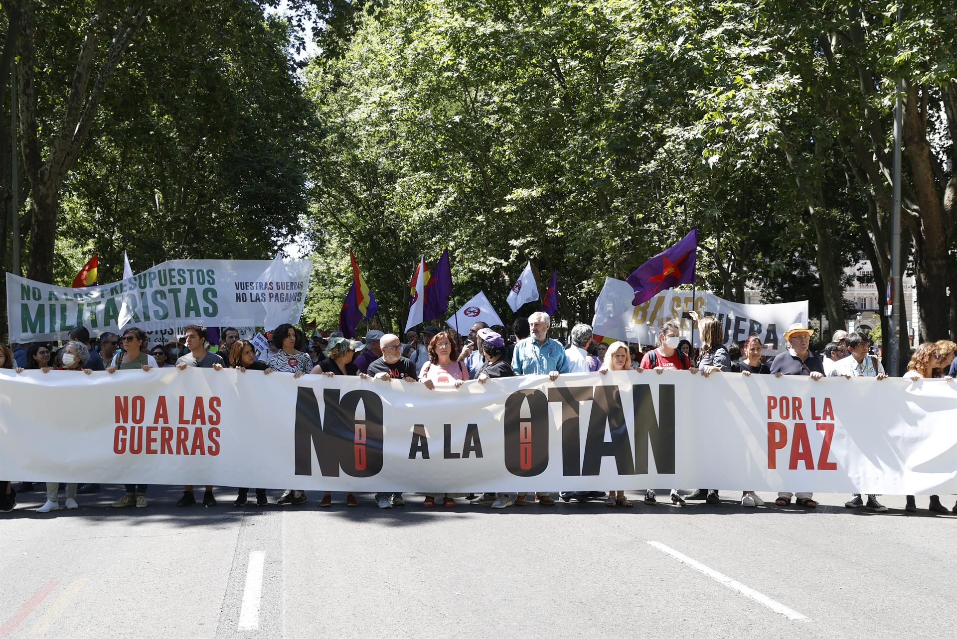 Manifestación no a la OTAN en Madrid