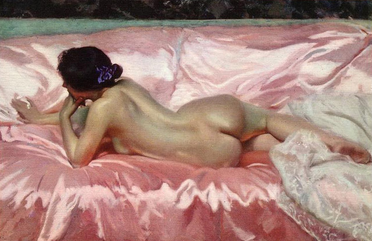 Desnudo de mujer (1902), de Joaquín Sorolla, posible retrato de Clotilde, pintado durante su etapa de culminación.
