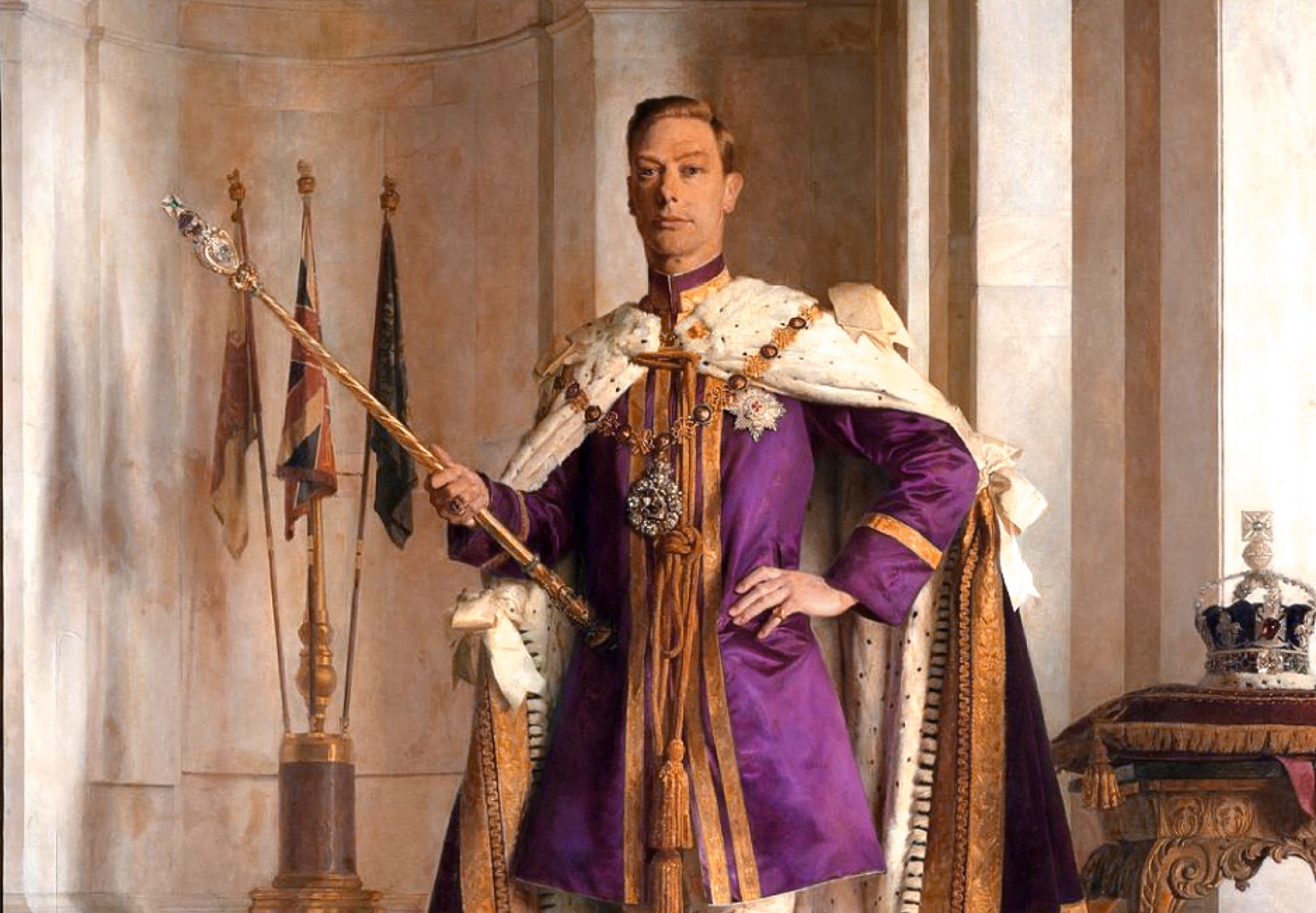 Король джордж. George vi. King George vi. Георг 6 Король Англии. Король Георг 6 в коронационных одеждах.